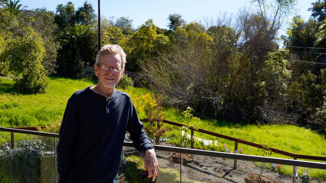 Don Gaede, a San Luis Obispo homeowner whose property backs onto High School Hill, said he was dropped by his insurance company and may need to go on the California FAIR Plan instead Feb. 22, 2024. Gaede said his homeowners insurance could rise from around $1,200 to more than $5,000 a month under the FAIR Plan.