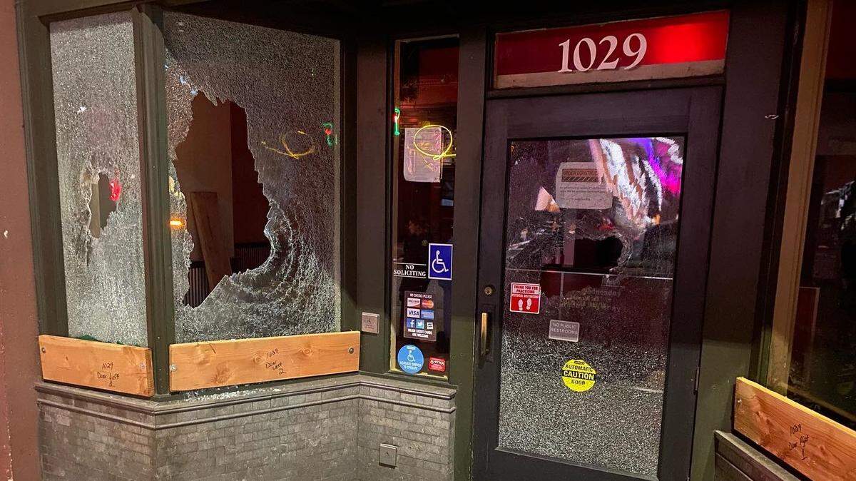 The San Luis Obispo Police Department is asking the public to help identify a person suspected of smashing windows at the downtown Wingstop on Jan. 24, 2023, in downtown San Luis Obispo.