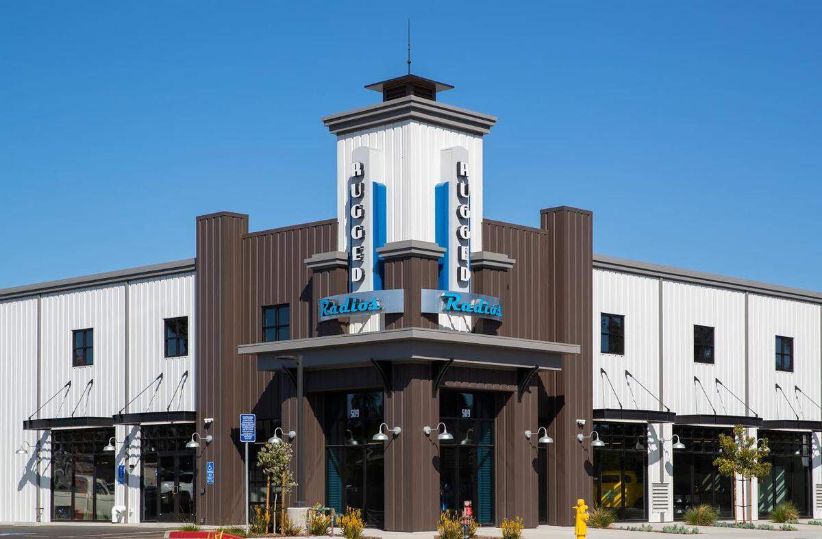 The new headquarters of Rugged Radios on Traffic Way in Arroyo Grande. The business provides communications equipment for high-noise activities like off-roading and racing.