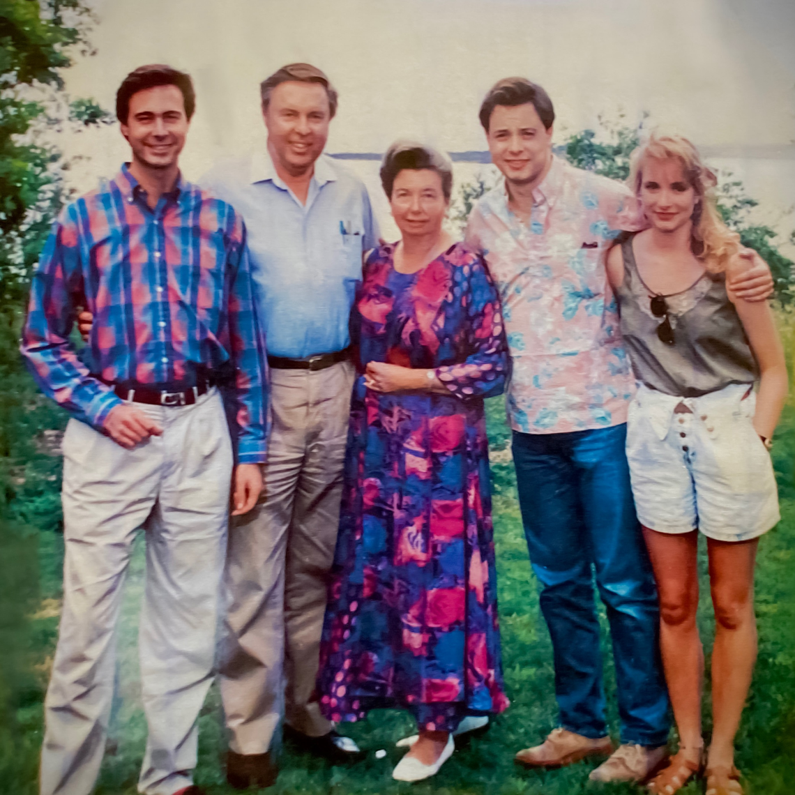 An undated photo from decades ago shows the Lohr Winery family, from left, Steve, father Jerry, mother Carole, son Lawrence and daughter Cynthia.