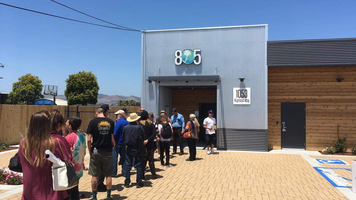 San Luis Obispo County's first marijuana dispensary, 805 Beach Breaks, celebrated its grand opening on Saturday, May 19, 2018, in Grover Beach, California.