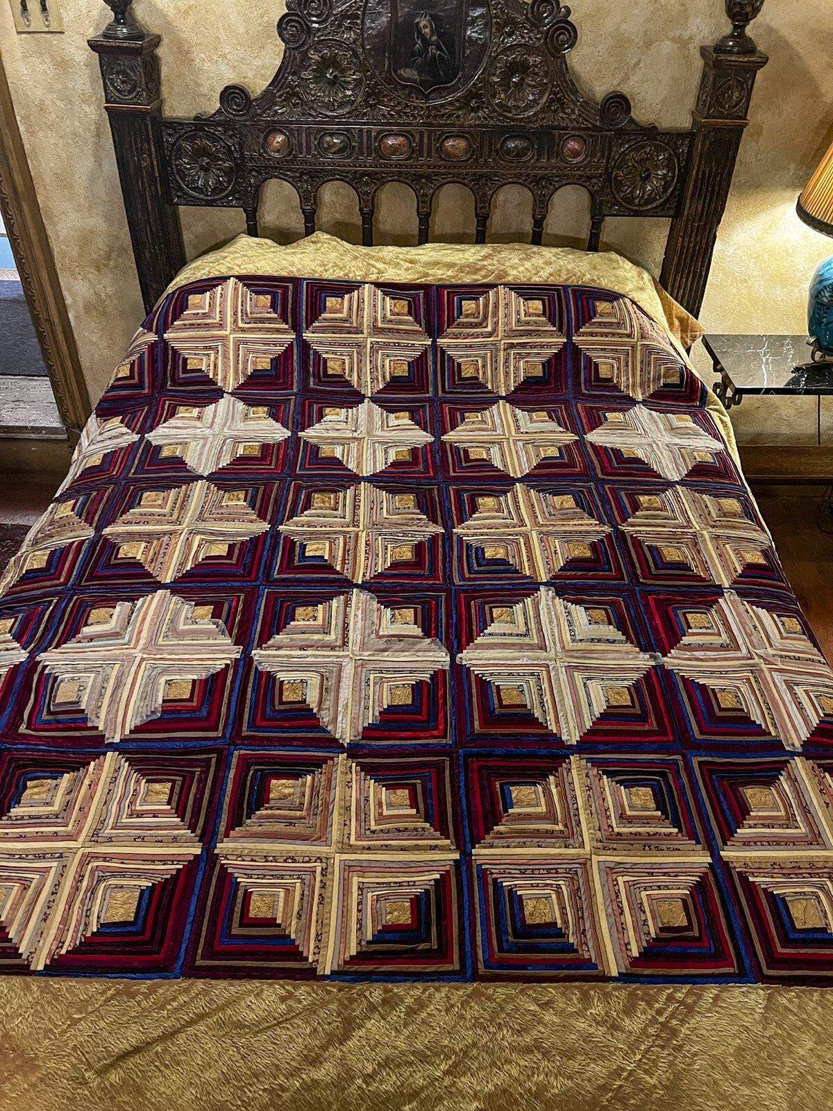 Research is continuing at Hearst Castle to determine if this antique quilt was either made for or by Phoebe Apperson Hearst, mother of Castle founder William Randolph Hearst. According to recently appointed Hearst Castle Museum Director Cara O’Brien, a conservator recently discovered the initials ‘PAH’ on the back of the quilt.