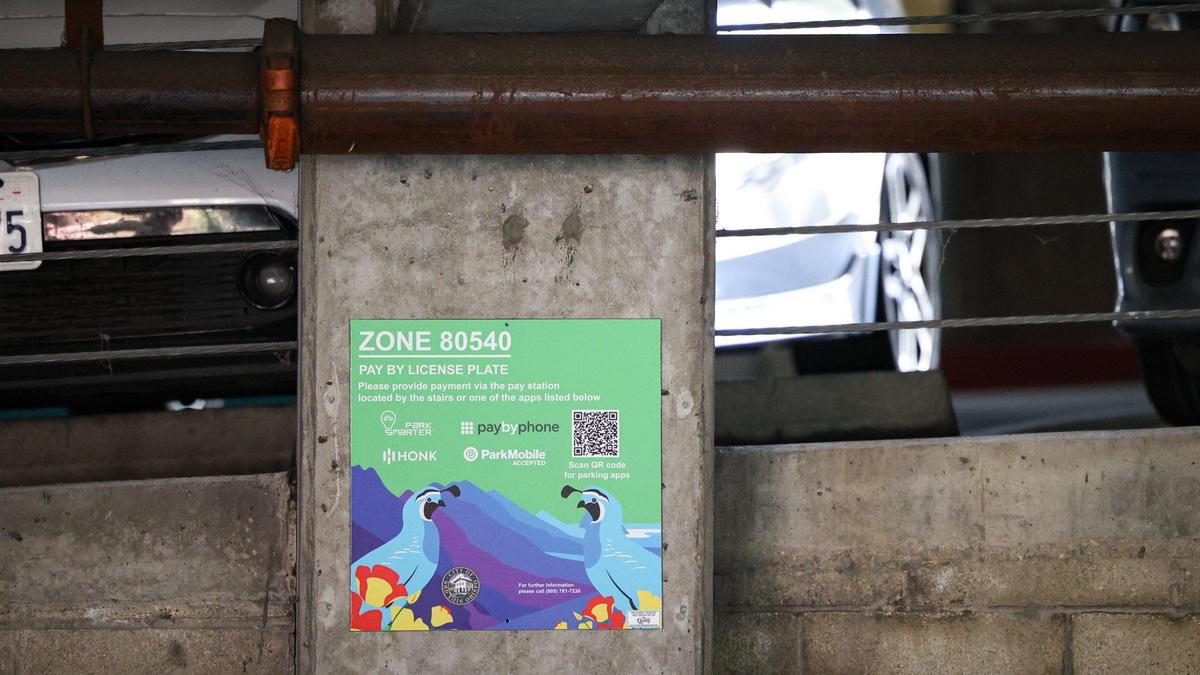 The city of San Luis Obispo installed a new gateless parking system at the Palm Street structure in June 2023 — confusing some downtown patrons.