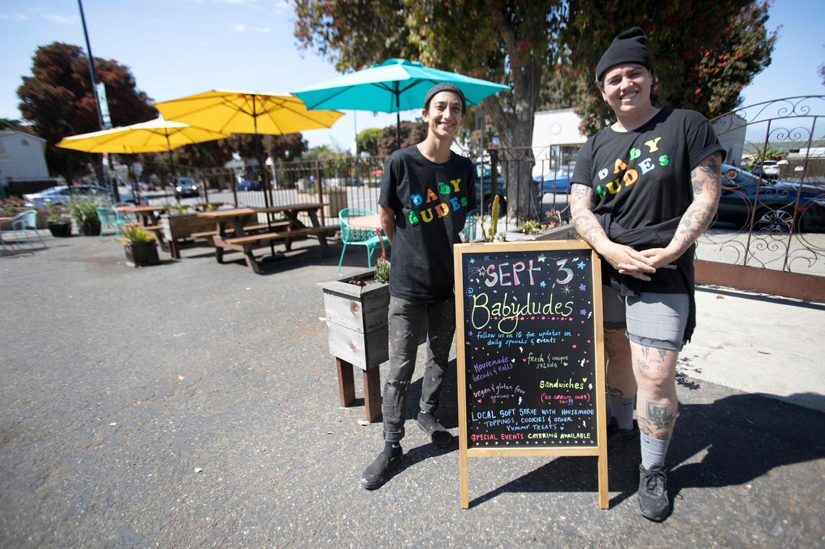 Babydudes is open at 307 Main St. in Morro Bay. New owners Hannah Jacobs, right, and Tali Petschek pose for a picture on Saturday, Sept. 3, 2022.