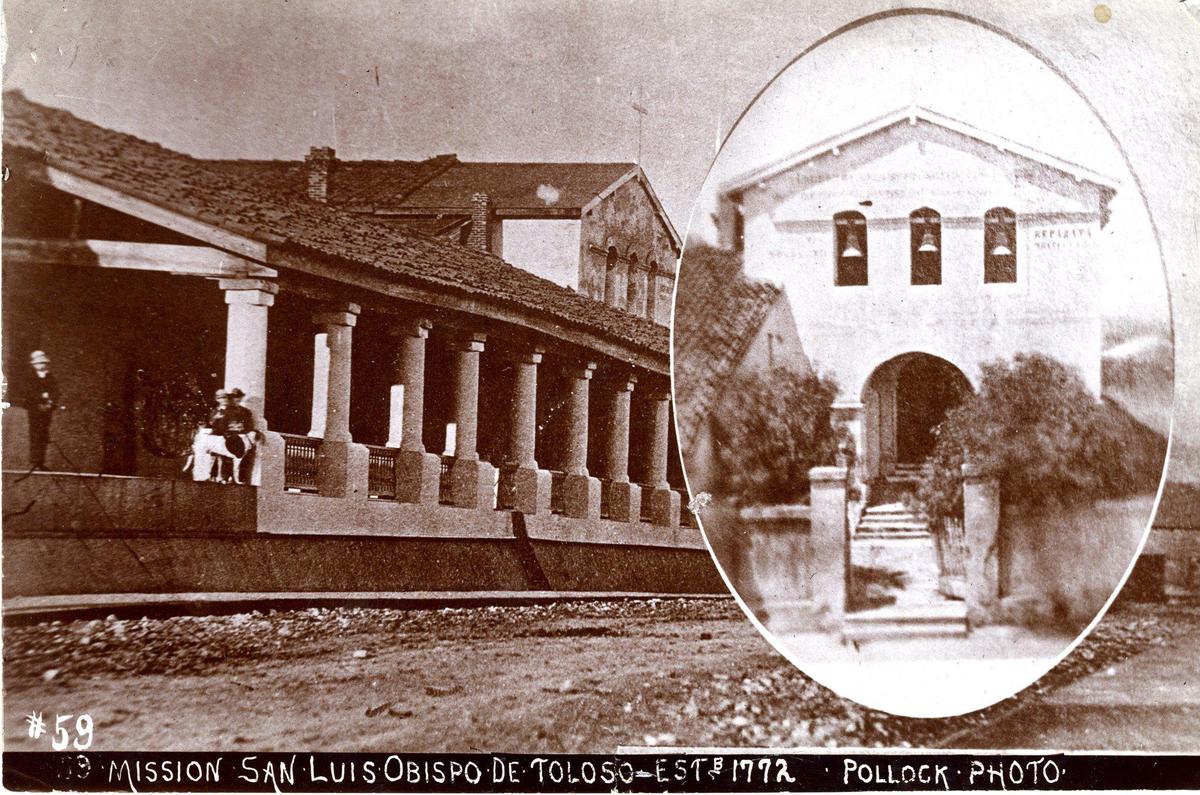 An undated photos likely from the 1880s shows an unpaved Monterey street The traditional tile roof had been removed during a renovation.