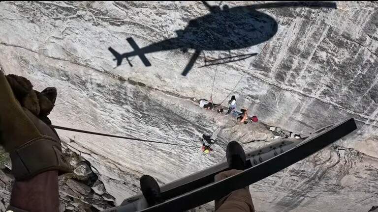 CHP helicopter from Paso Robles rescues injured climber from 700-foot CA rock face