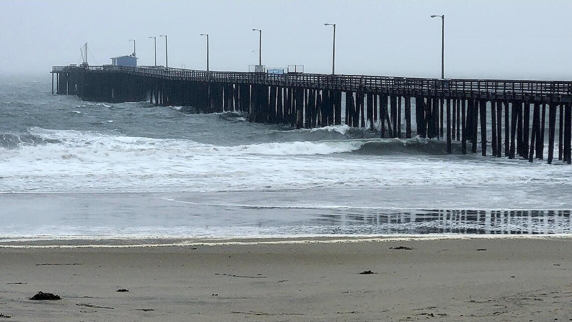 Big waves headed to Central Coast beaches as rain storm hits region