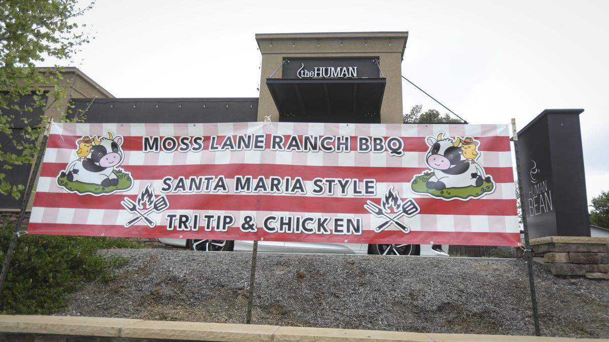 Moss Lane Ranch BBQ is open sharing a location with The Human Bean in Atascadero. They serve Santa Maria style barbecued chicken and tri-tip.