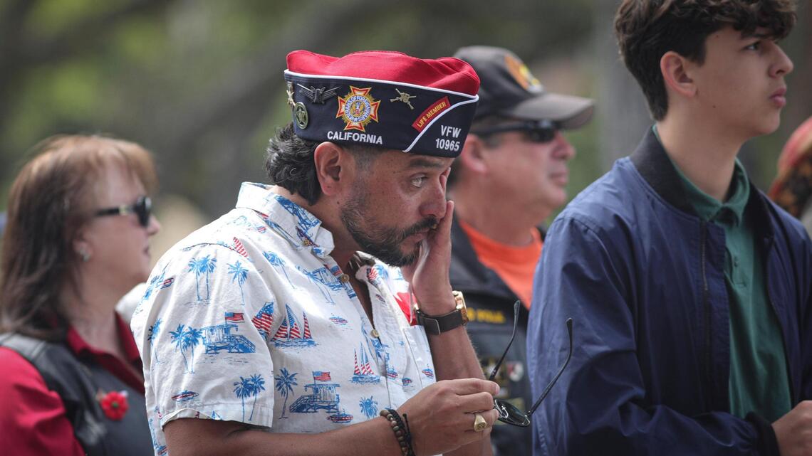 Memorial Day ceremony in SLO County honors fallen military members with flyover