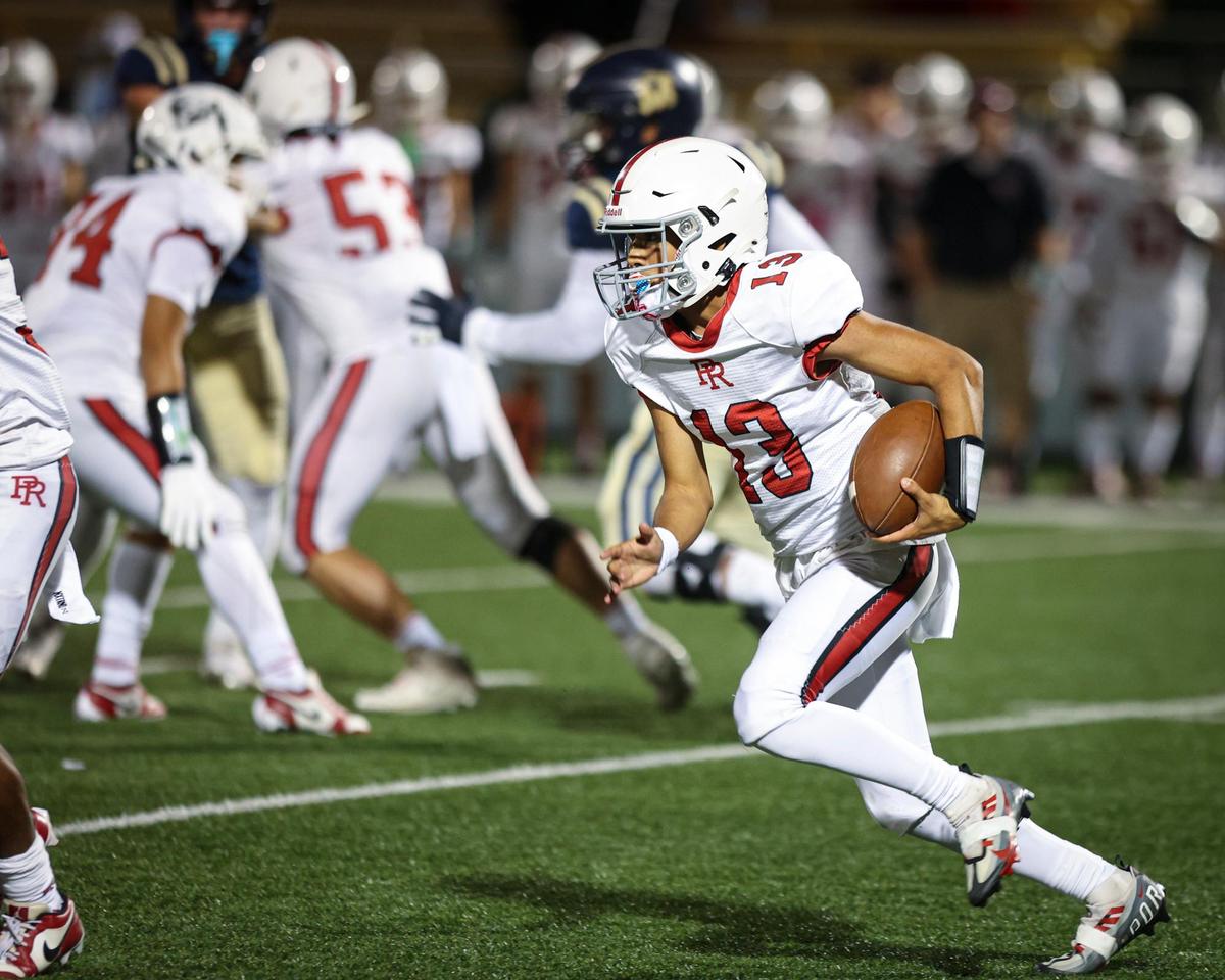 Marcus Garcia runs for the Bearcats. Mission Prep beat Paso Robles 26-16 in a high school football game on Oct. 25, 2024.