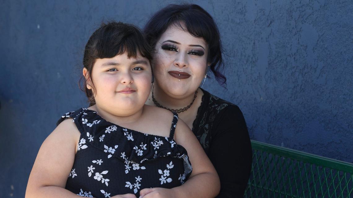 Yesenia Molina flew to Mexico with her daughter Luna, 6, when the child was diagnosed with needing her tonsils removed but it would take months to get a surgery date. Family members were taking turns watching Luna sleep her breathing was so labored. They are at their Santa Maria home Aug. 6, 2024.
