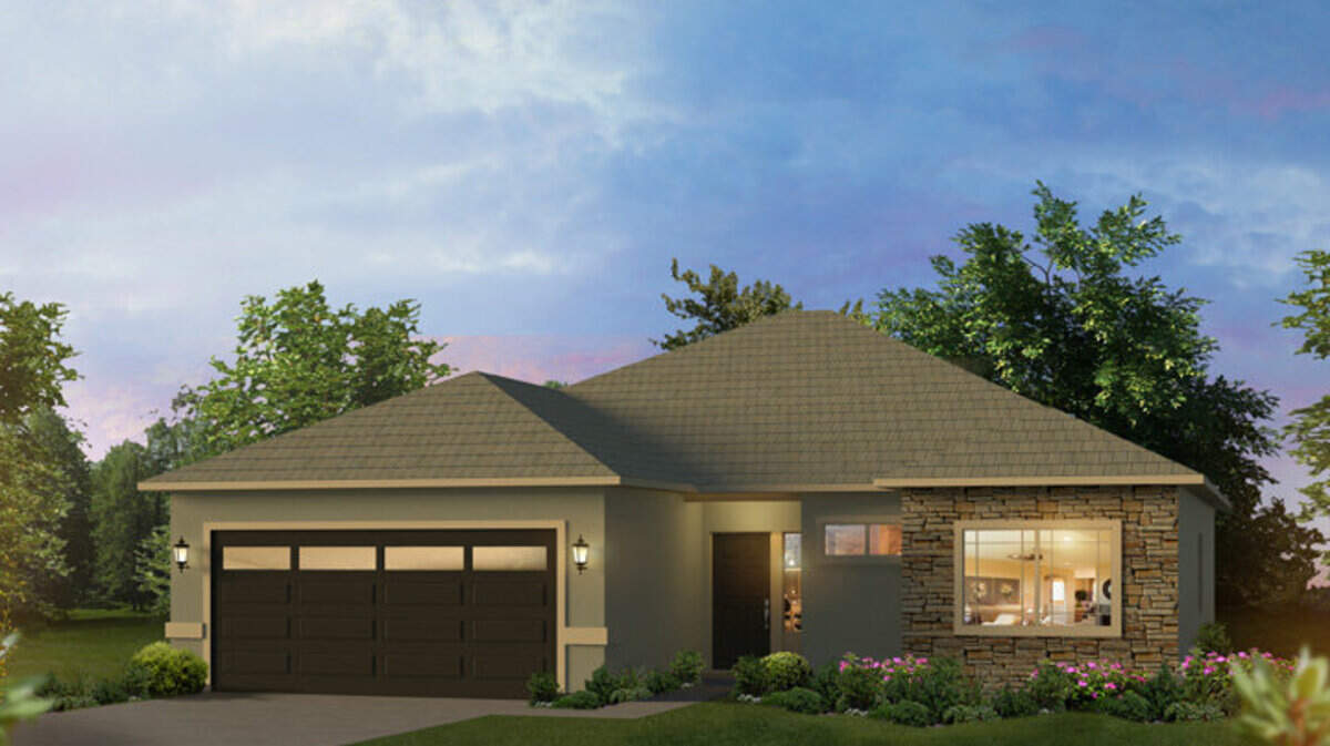 A rendering shows one of the styles of homes that will be available in San Miguel's Jazzy Town subdivision.