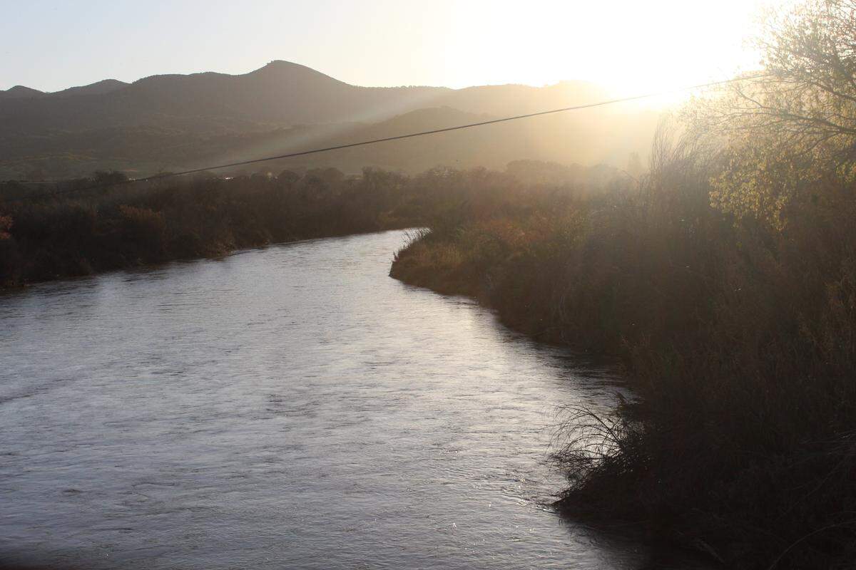 The Salinas River flowing through King City in Monterey County.