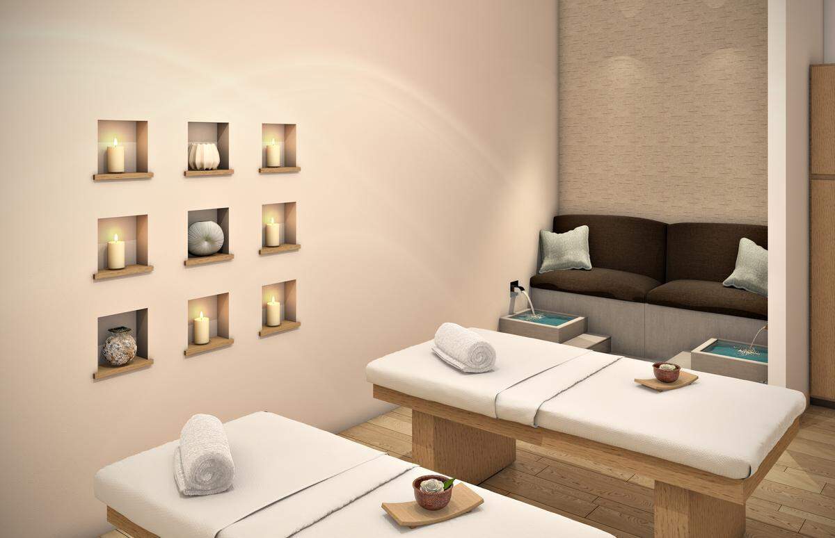 A rendering shows the look of one of the new spa rooms at the incoming Hotel Cerro in San Luis Obispo.