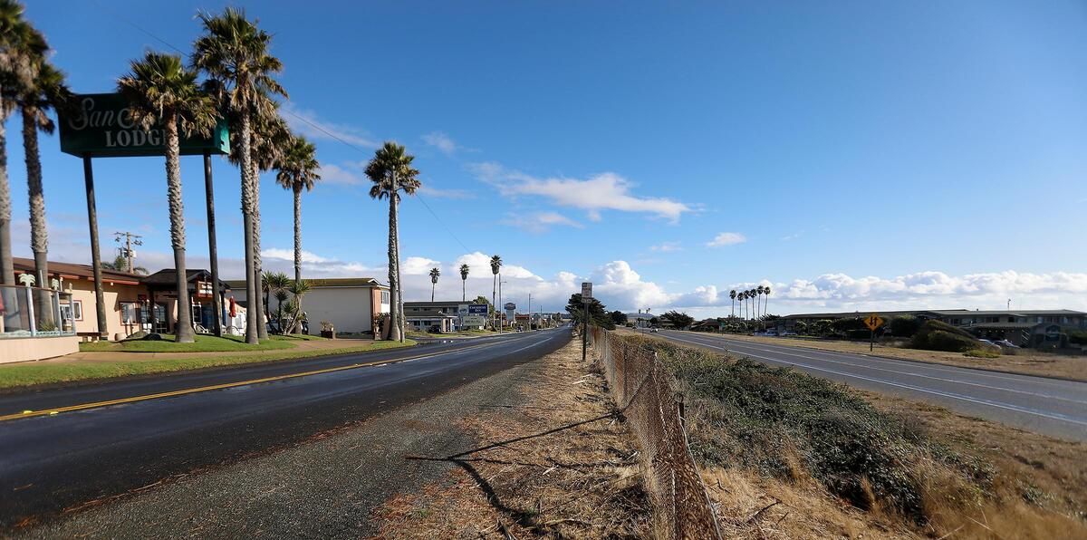 Highway 1 passes through the middle of San Simeon.