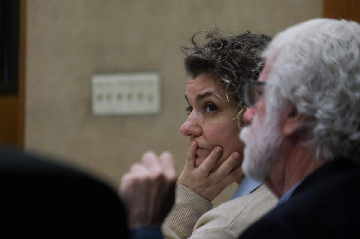 Brandi Turner attends the trial against her in San Luis Obispo Superior Court on Jan. 12, 2024. Turner is accused of selling the fentanyl to Quinn Hall that killed him in 2022.