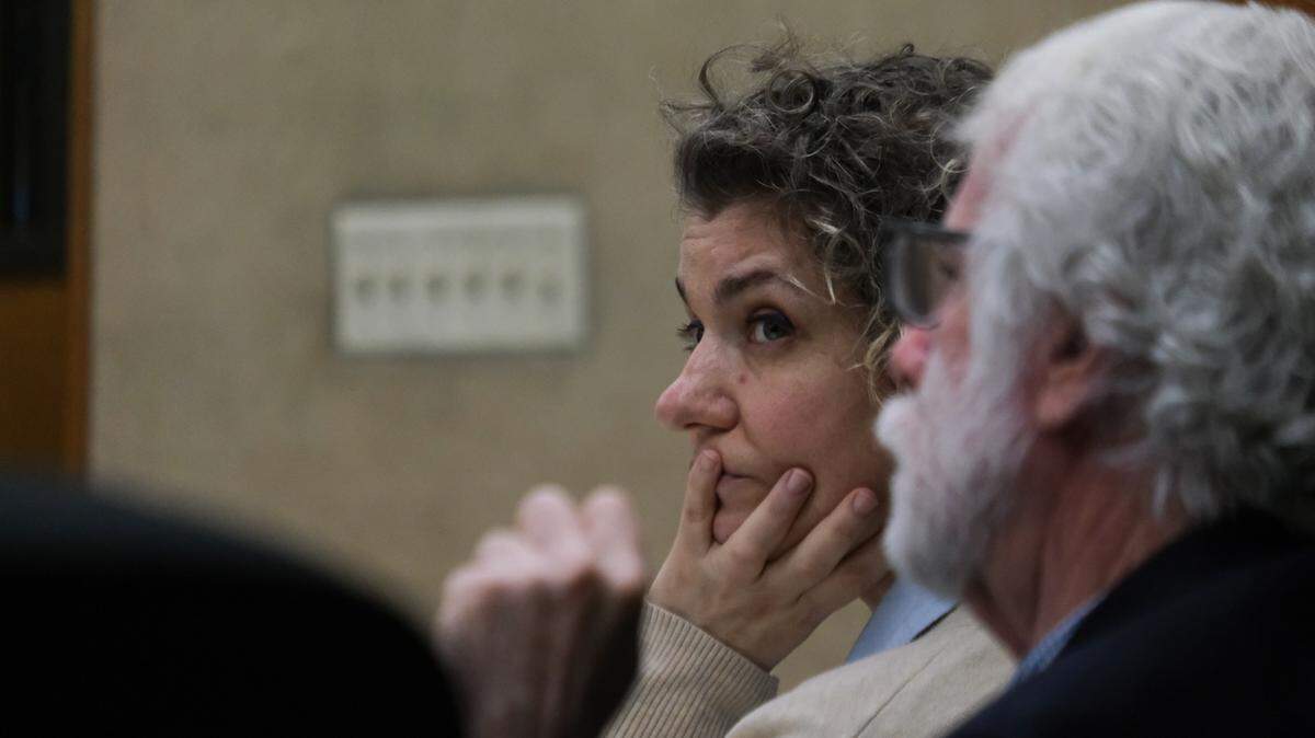 Brandi Turner attends the trial against her in San Luis Obispo Superior Court on Jan. 12, 2024. Turner is accused of selling the fentanyl to Quinn Hall that killed him in 2022.
