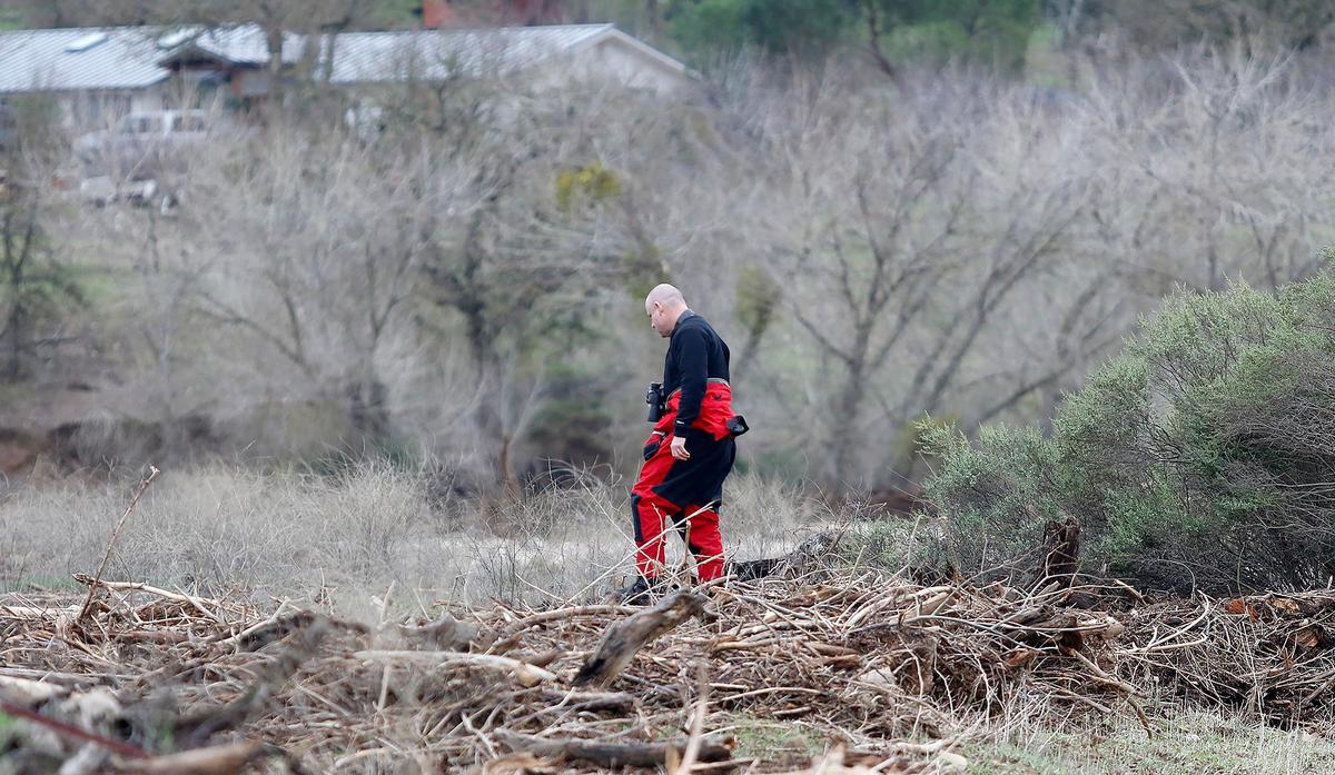 The search for Kyle Doan continued in the vicinity of San Marcos Creek Road in San Miguel on Jan. 11, 2023.