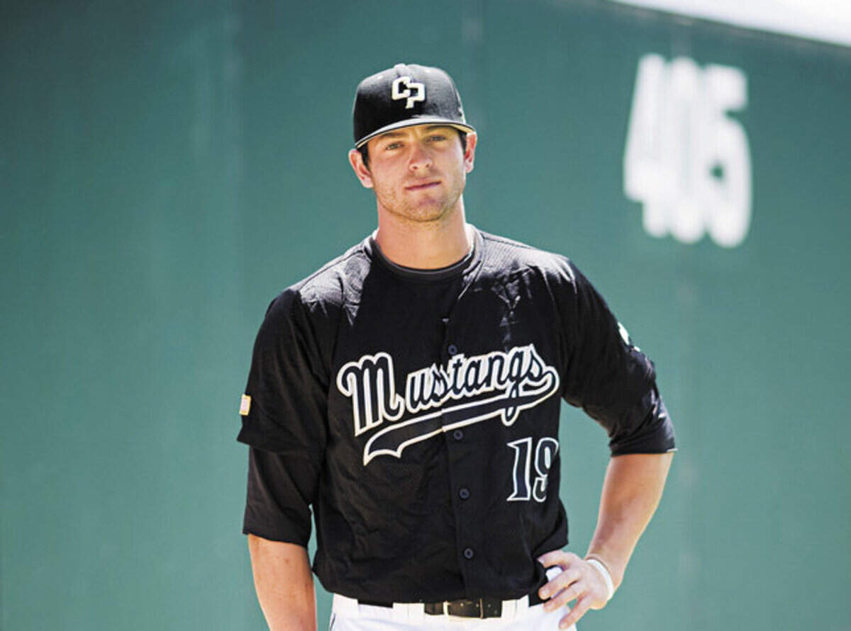 Cal Poly centerfielder Mitch Haniger was drafted by the Milwaukee Brewers in 2012.