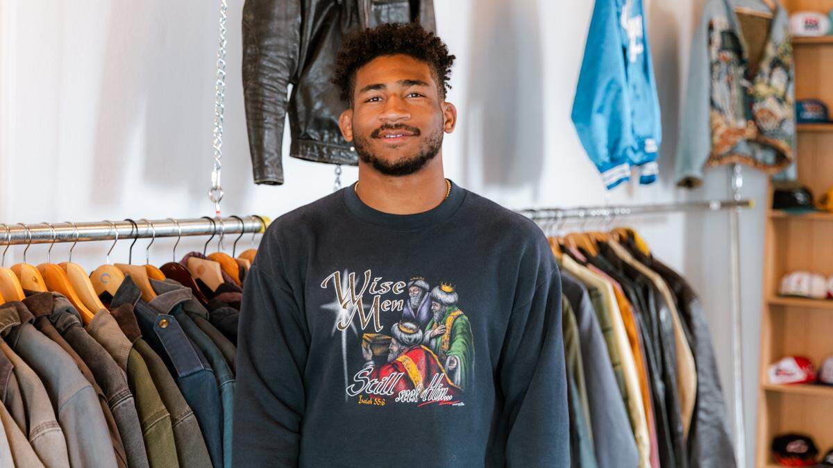 Adam Kemp is the founder and owner of Thrifty Beaches, a vintage clothing and furniture shop in downtown San Luis Obispo. In addition to running a small business, Kemp is an MBA student at Cal Poly and a nationally-ranked collegiate wrestler.