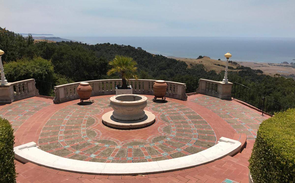 At 1,600 feet above sea level, Hearst Castle offers sweeping views of the coast and Pacific Ocean.