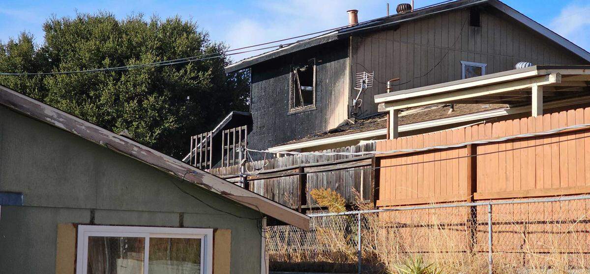 A house fire spread to a second residence in Atascadero on Friday, Nov. 22, 2024.