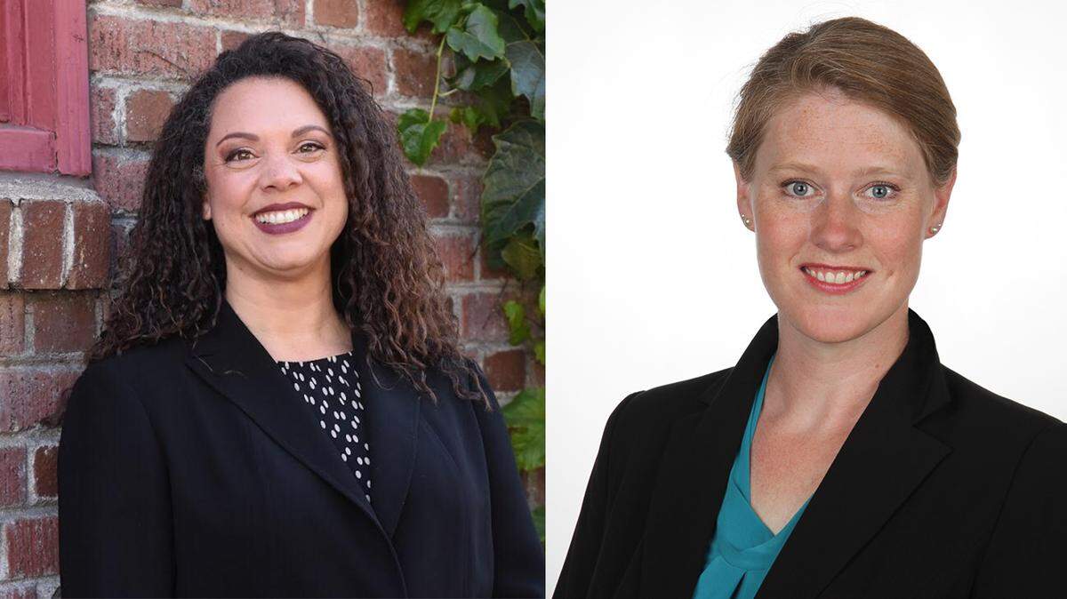 Erica A. Stewart, left, and Sarah Flickinger have announced their candidacy for the San Luis Obispo City Council in the November 2018 election.