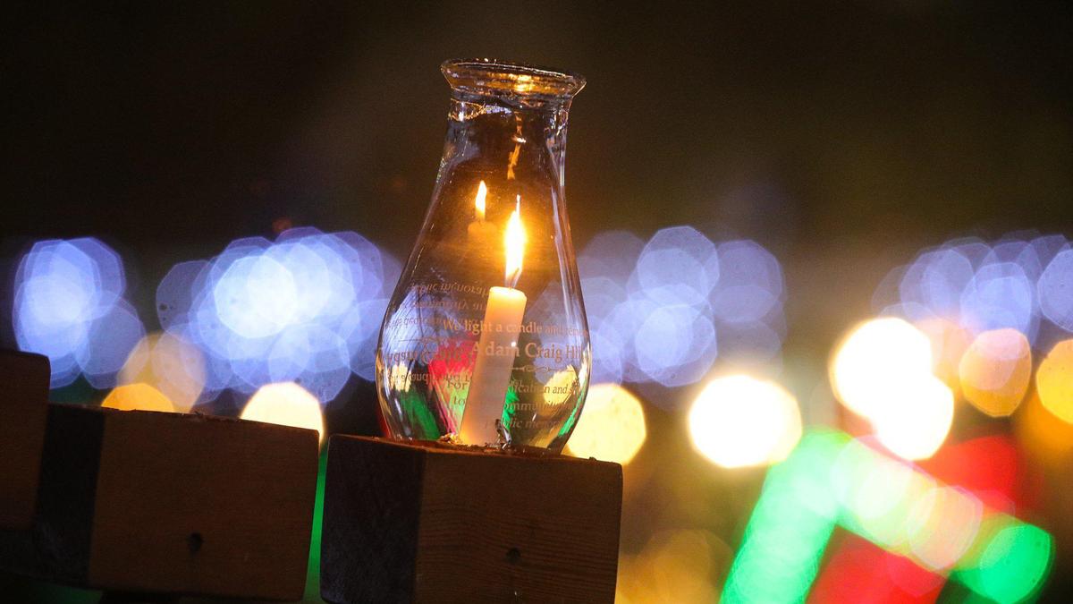 The JCC Federation of San Luis Obispo County celebrated the first night of Hanukkah with a candle lighting ceremony in Mission Plaza. The first night’s candle was lit in the memory of the late Third District Supervisor Adam Hill.