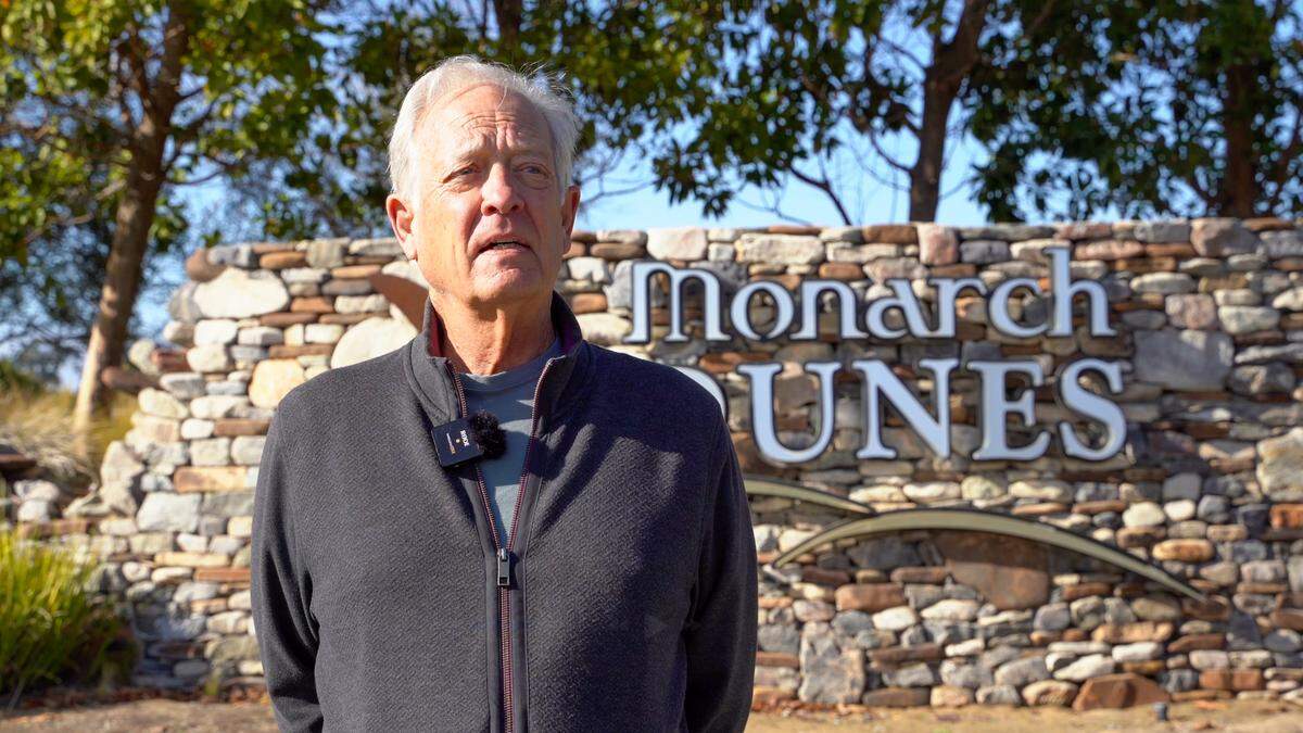 Nipomo homeowner George Hanna said he was dropped by his homeowner’s insurance due to rising risk of wildfire in his area, pictured here Wednesday, Jan. 29, 2025. Hanna said his new insurance policy is significantly more expensive due to the heightened risk.
