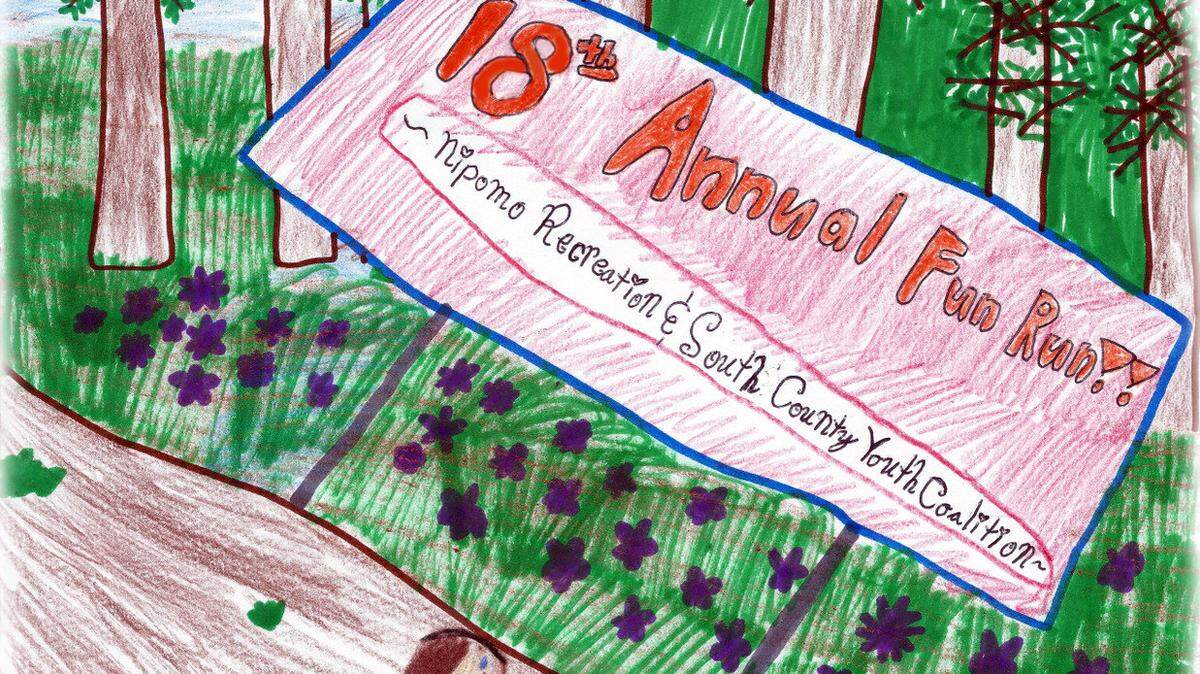 This year’s South County Youth Coalition and Nipomo Recreation Association Fun Run will feature a T-shirt design from Dorothea Lange Elementary School fifth-grader Karina Logue.