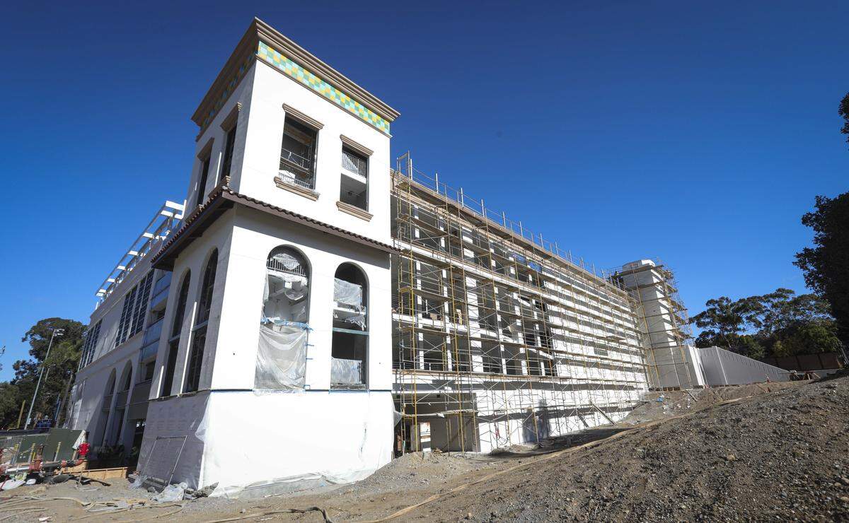 New parking garage under construction at the corner of Nipomo and Monterey Streets in downtown San Luis Obispo on Oct. 27, 2025.
