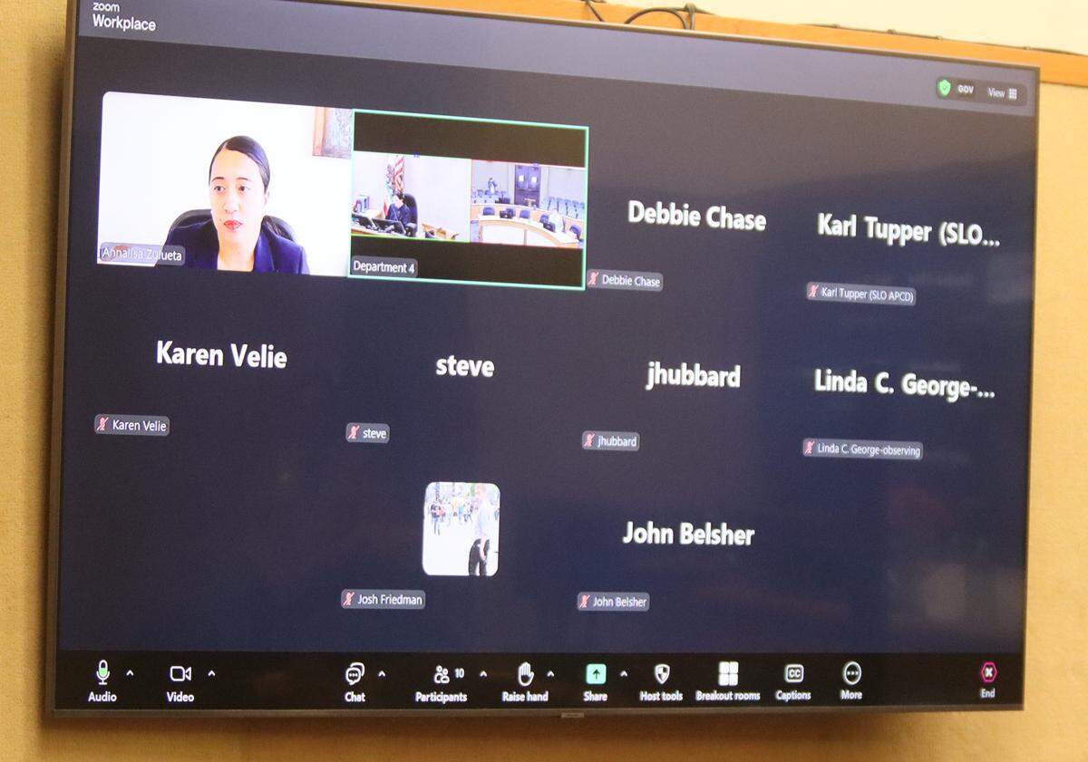 Zoom attendees of the defamation case against CalCoastNews reporter Karen Velie by Jody Bernat, formerly Jody Belsher, on April 29, 2026.