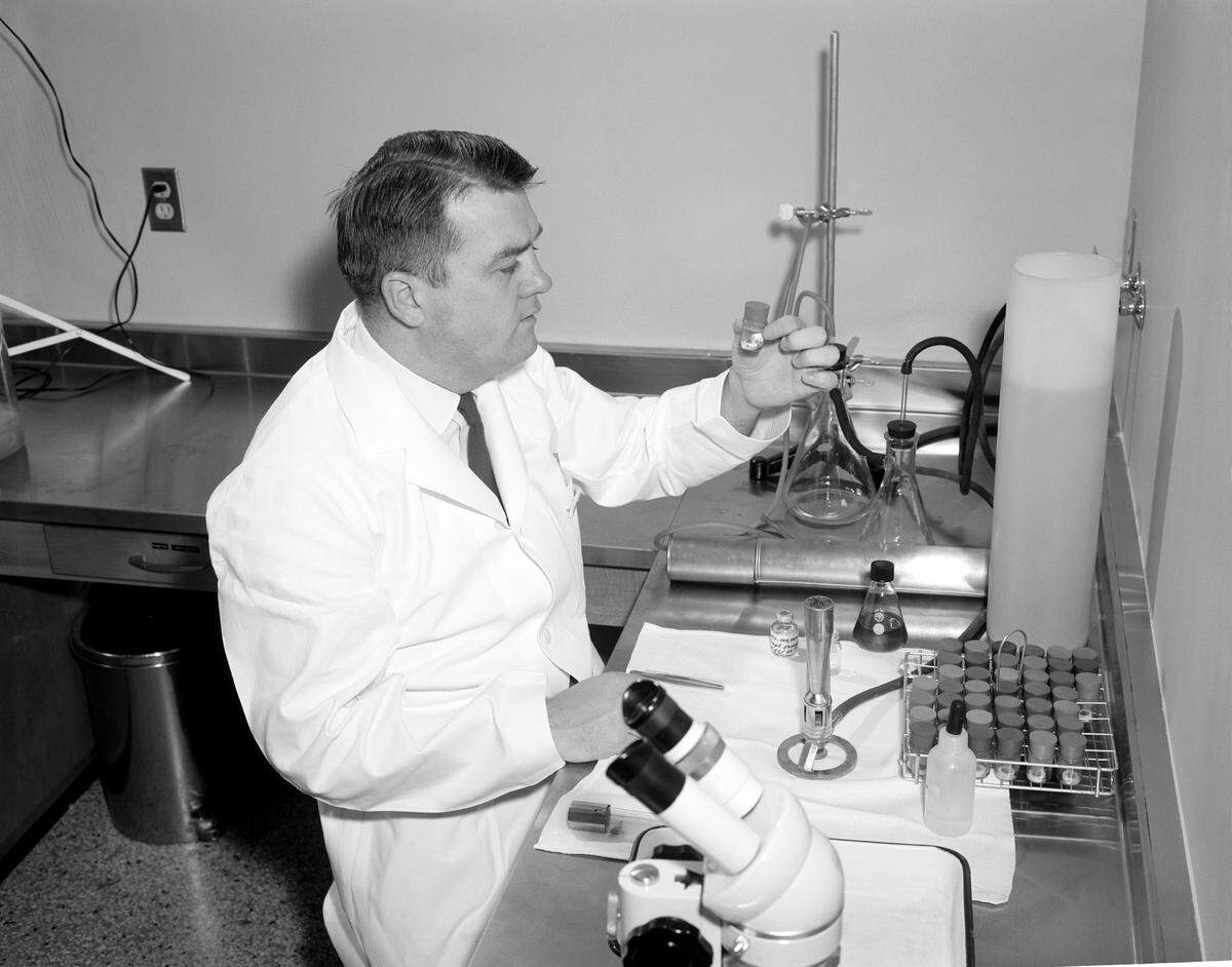 Dr. Donald Pinkel conducted research on childhood leukemia and developed a cure for the most common form of cancer found in children.