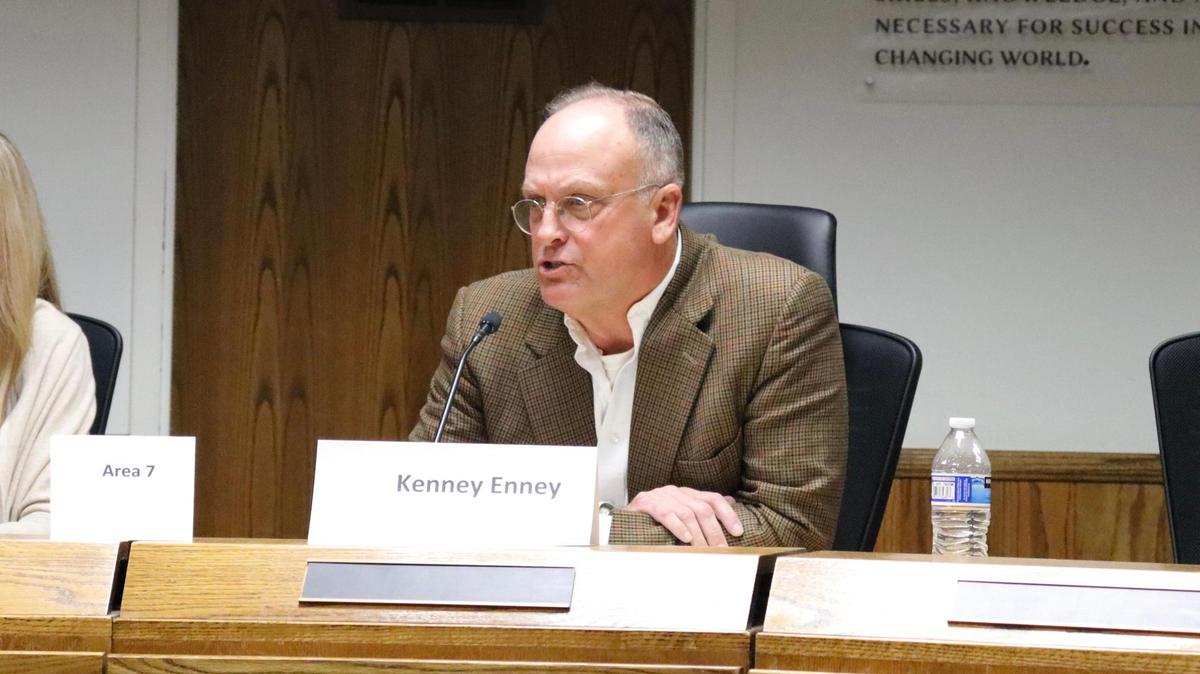 Kenney Enney represents area 7 on the Paso Robles school board. He defends parents who threaten to keep children home one day a month unless districts follow President Trump’s policies that ban transgender girls from “girls’ private spaces and sports.”