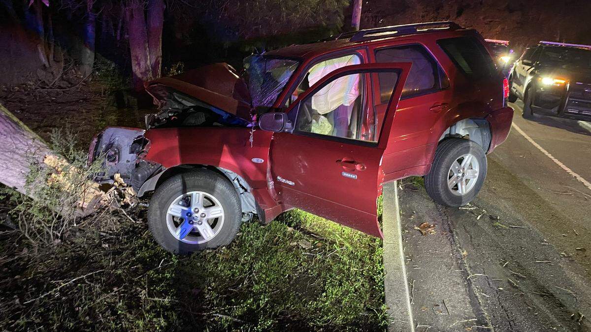 A 26-year-old man suspected of a DUI crashed into a tree near San Luis Obispo High School on Jan. 31, 2024, according to police.