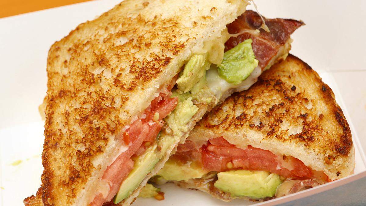 One of The Grilled Cheese Incident food truck's most popular offerings is the Quintessential California with havarti and Jack cheeses, smoked applewood bacon, tomato and avocado on cracked wheat sourdough bread from Brian's Artisan Bakery Bread in Atascadero.