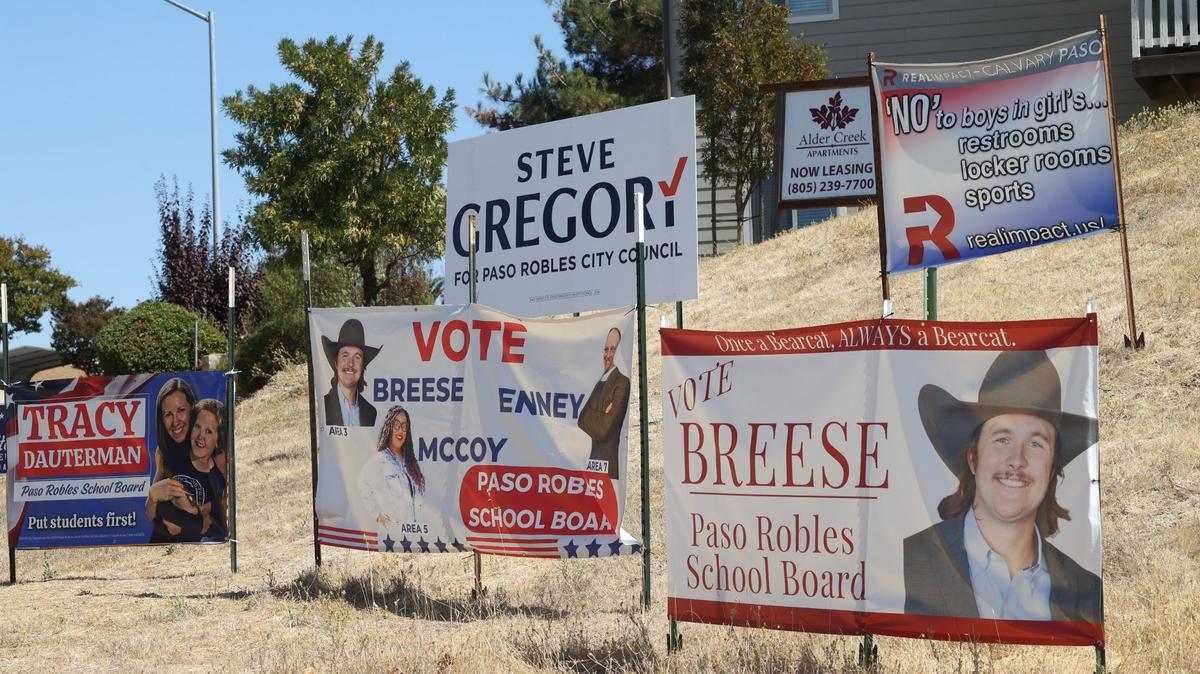 Realimpact-Calvary Paso have signs in Paso Robles mixed in with candidate signs for city council and school board. Their sign is printed”’NO’ to boys in girl’s…restrooms locker rooms sports”