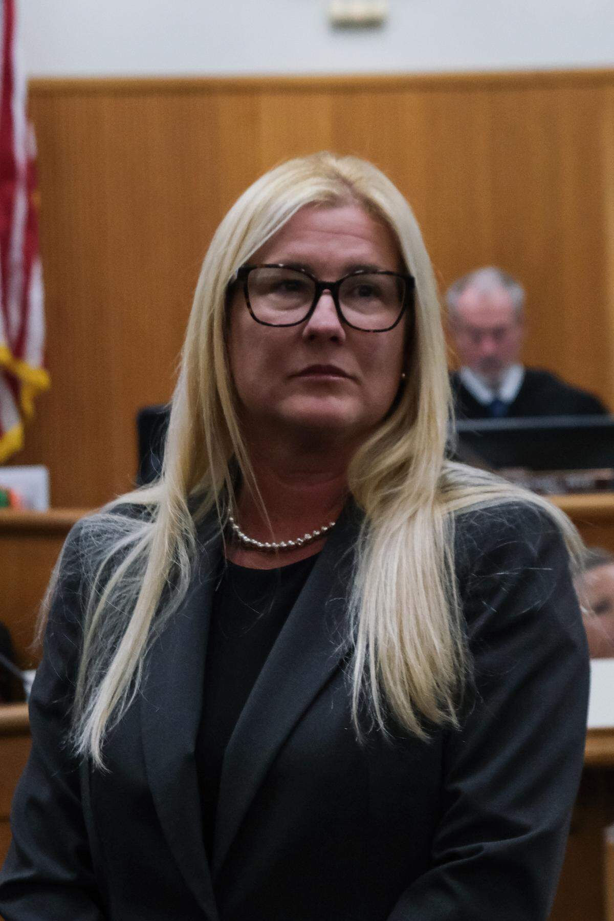 San Luis Obispo County Deputy District Attorney Kimberly Dittrich attends Nate Abate’s criminal trial in San Luis Obispo Superior Court on Oct. 8, 2024. Abate is charged with oral copulation of a minor, rape by intoxication and two counts of rape by force — all felonies.