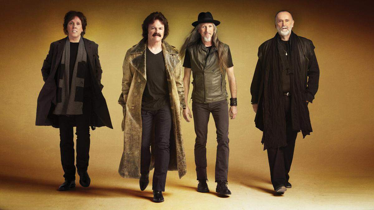 The Doobie Brothers will perform in Avila Beach on May 27. From left, John McFee, Tom Johnston, Patrick Simmons and Michael Hossack. Hossack died last month.