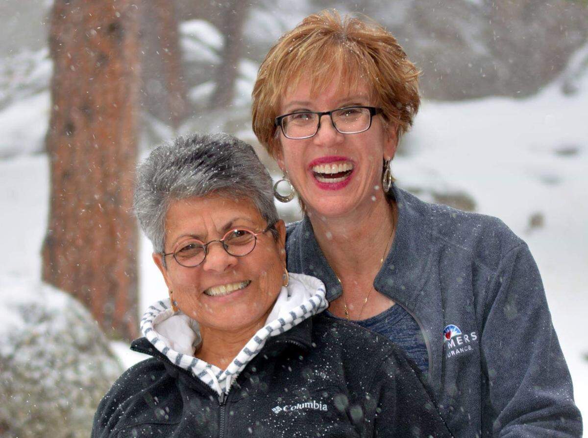 Stacy Korsgaden and her spouse Jodi Ramirez, left, live in Grover Beach.