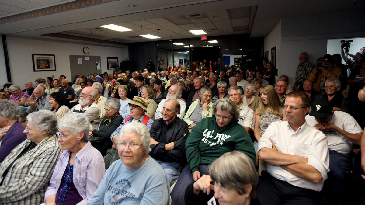 U.S. Rep. Lois Capps and former Lt. Gov. Abel Maldonado participate in a debate Friday, Sept. 28, 2012.