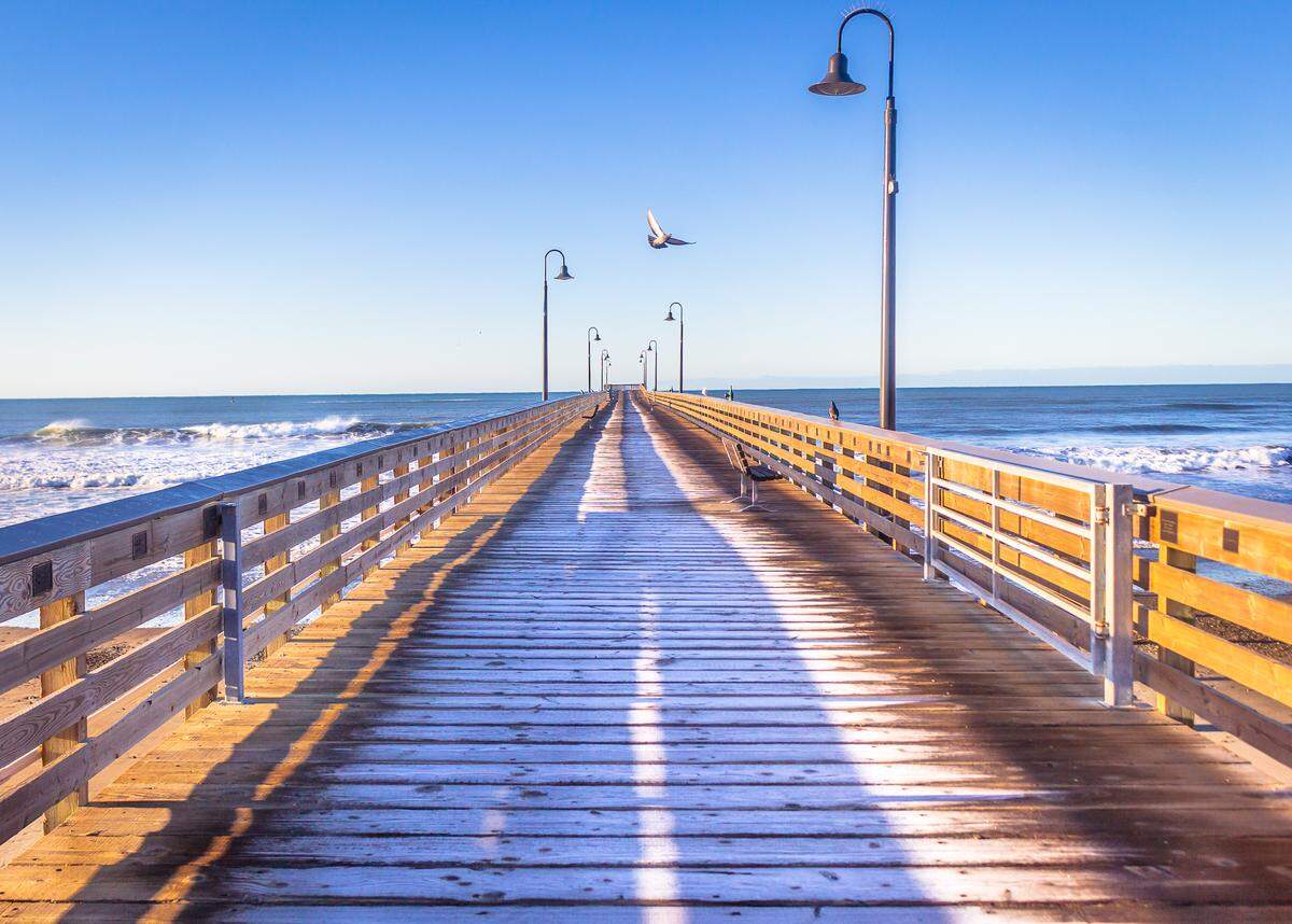 Frigid temperatures turned the deck of the Cayucos Pier frosty this week. The icy weather is giving way to new rounds of rain in the coming days.