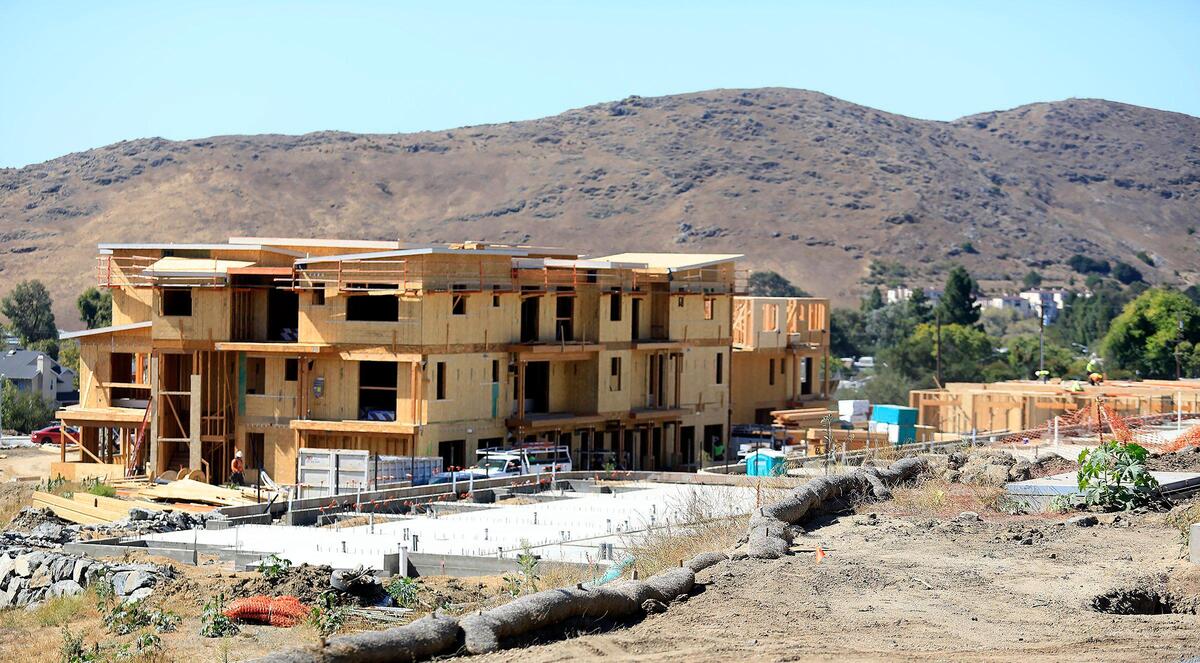 High-density housing under construction on Orcutt Road includes two developments: Noveno and The Vintage. Noveno is a single-family home project and The Vintage is apartments and townhomes.