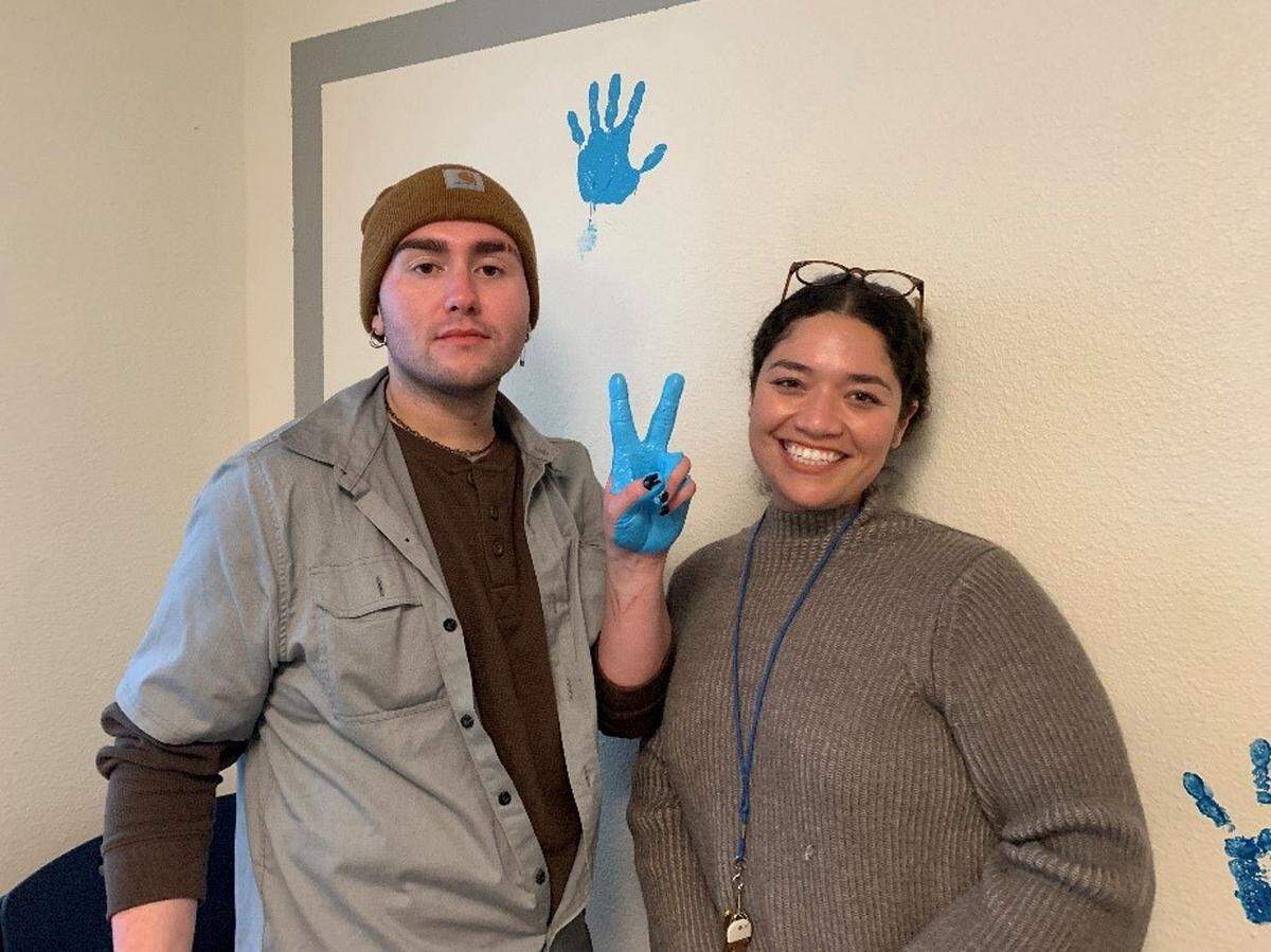 A new mural was commissioned at both El Camino Homeless Shelter campuses in Atascadero and Paso Robles, made of hand prints of successfully housed 90-day residential shelter program graduates