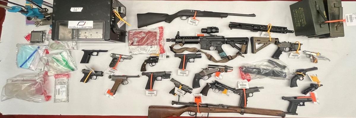 Billy Benjamin Hernandez was arrested on several counts of being felon in possession of a firearm after San Luis Obispo County Sheriff’s deputies found multiple guns belonging to him in June, 2023.