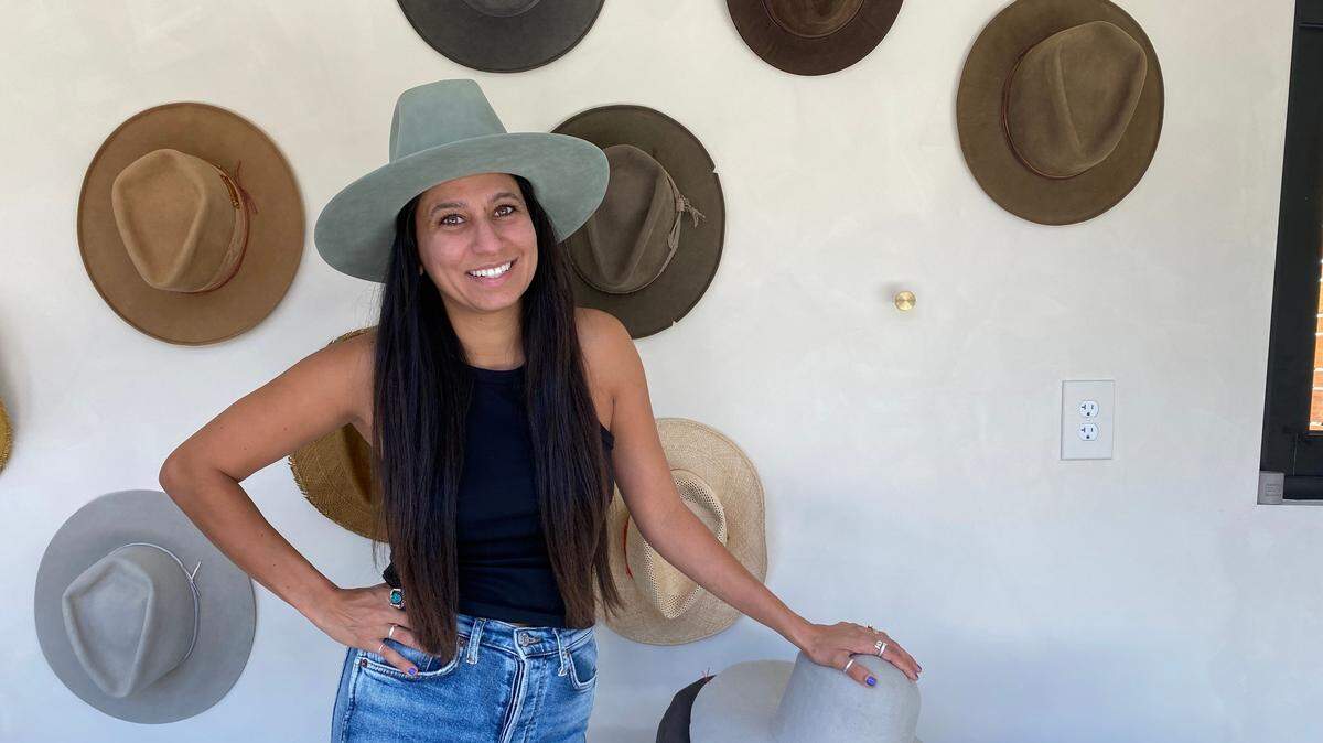 Stellar + Sun Hat Co. owner Sabreena Urness said her hatmaking hobby “snowballed” into a business. Urness creates custom hats made out of American rabbit and beaver felt.