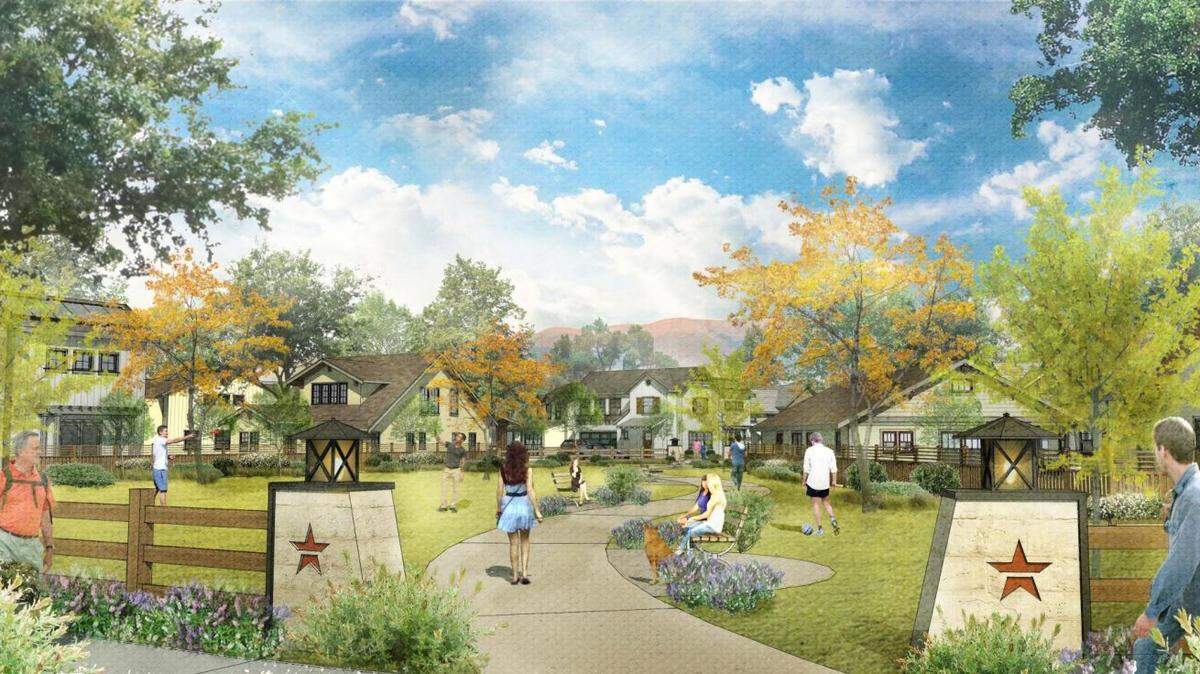 A rendering shows a park in the proposed Dana Reserve housing development Nipomo.