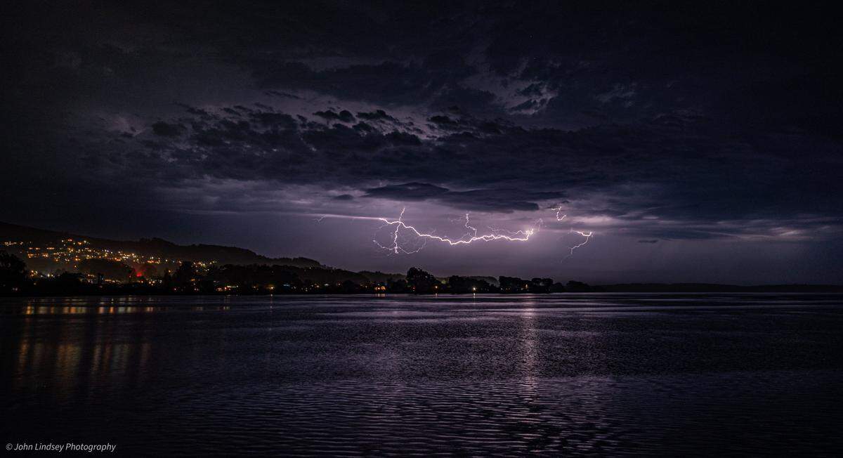 Thousands of lightning strikes lit up the Central Coast on Sept. 23, 2025. Here is a view from Baywood Park, looking south toward Montaña de Oro State Park.