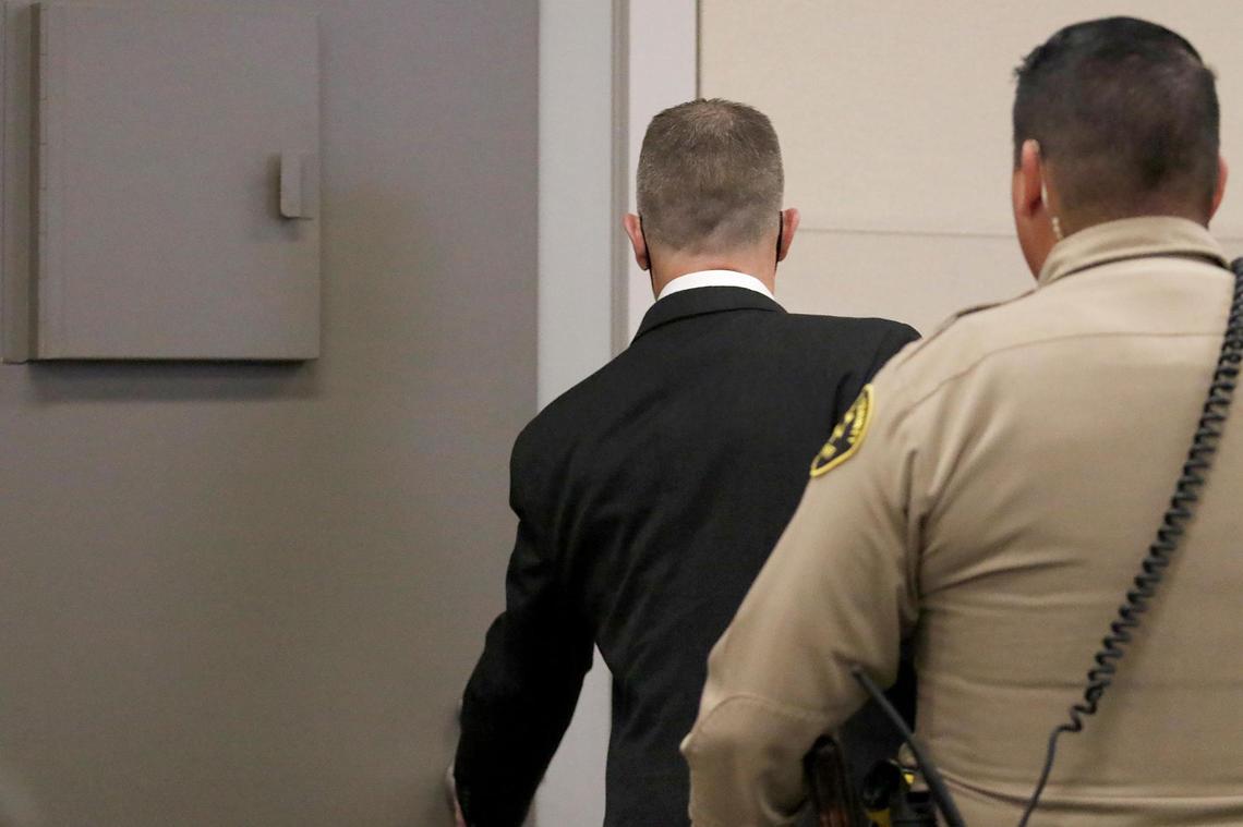 Paul Flores leaves the courtroom after a jury found him guilty of murdering Cal Poly student Kristin Smart. The jury’s verdict was read in Monterey County Superior Court on Tuesday, Oct. 18, 2022, following a trial.