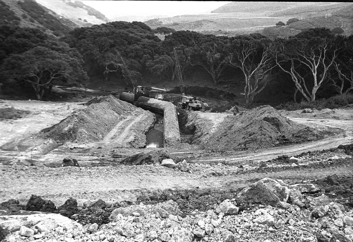 A previously unpublished photo shows construction at the Diablo Canyon nuclear power plant site in May 1969.